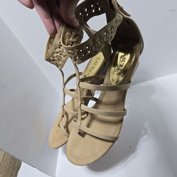 Ralph Lauren 100% leather upper "Meira" sandal Size 10B MSRP $129‎ - Picture 6 of 14